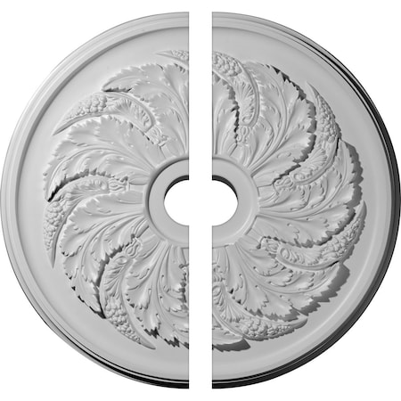 Ekena Millwork Sellek Ceiling Medallion, Two Piece (Fits Canopies up to 9"), 42 1/8"OD x 6"ID x 1 7/8"P CM42SK2-06000